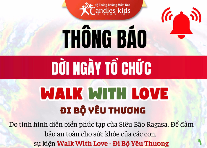 Thông Báo Dời Lịch Sự Kiện “Walk With Love – Đi Bộ Yêu Thương”